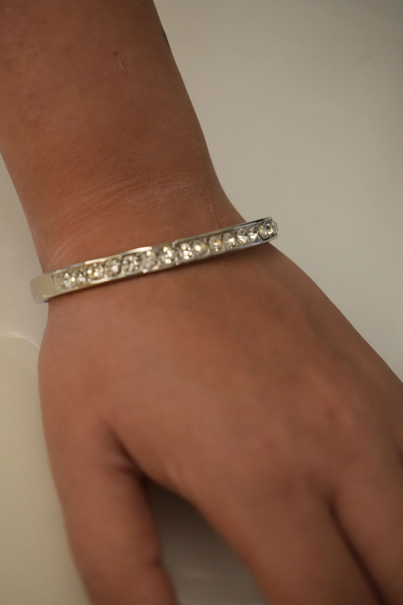 Starlit White Mesh Bracelet