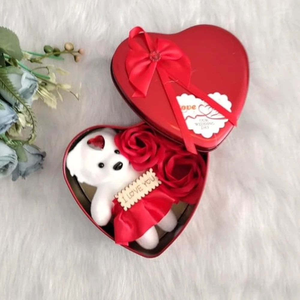 Heart Box With Teddy