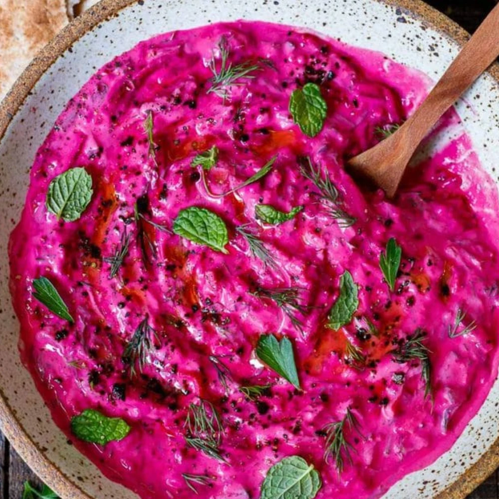 Sat Eve - beetroot Tzatziki