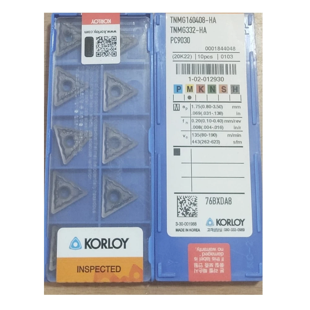 TNMG160408-HA TNMG332-HA     KORLOY