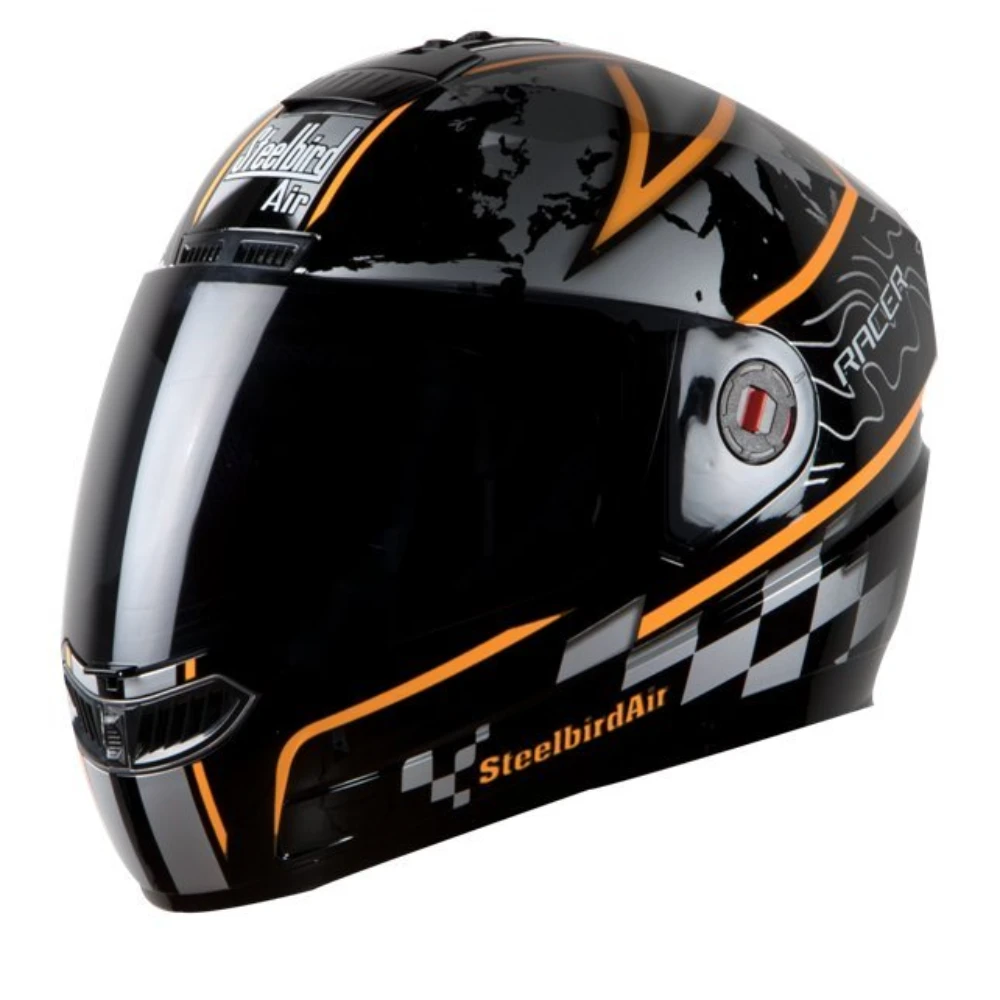 Steelbird STE_AIR_31 Air Racer Full Face Helmet with Visor (Multicolor, L)