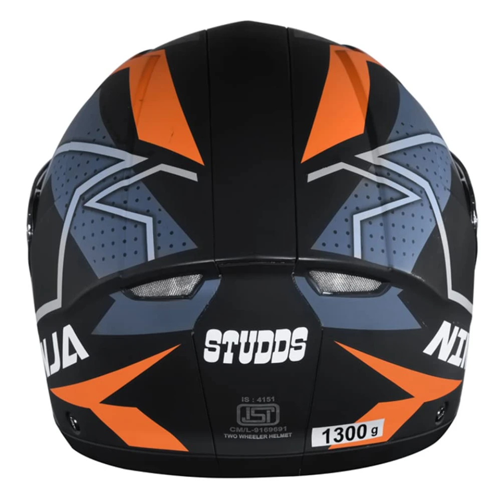 STUDDS Ninja Elite Super D6 FLIP-UP Full FACE Helmet N10 MATT Black-L
