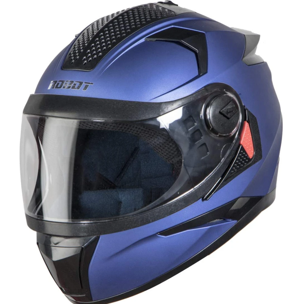 Steelbird SBH-17 Robot Full Face Helmet Y. Blue, Size: L(57-58 cm)
