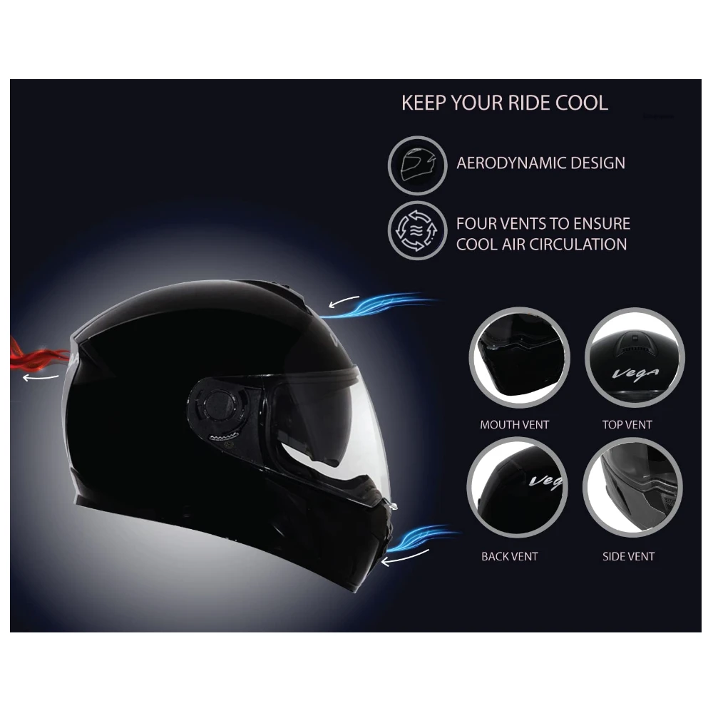 Ryker D/V Black Helmet-M Vega Ryker D/V Black Helmet-M