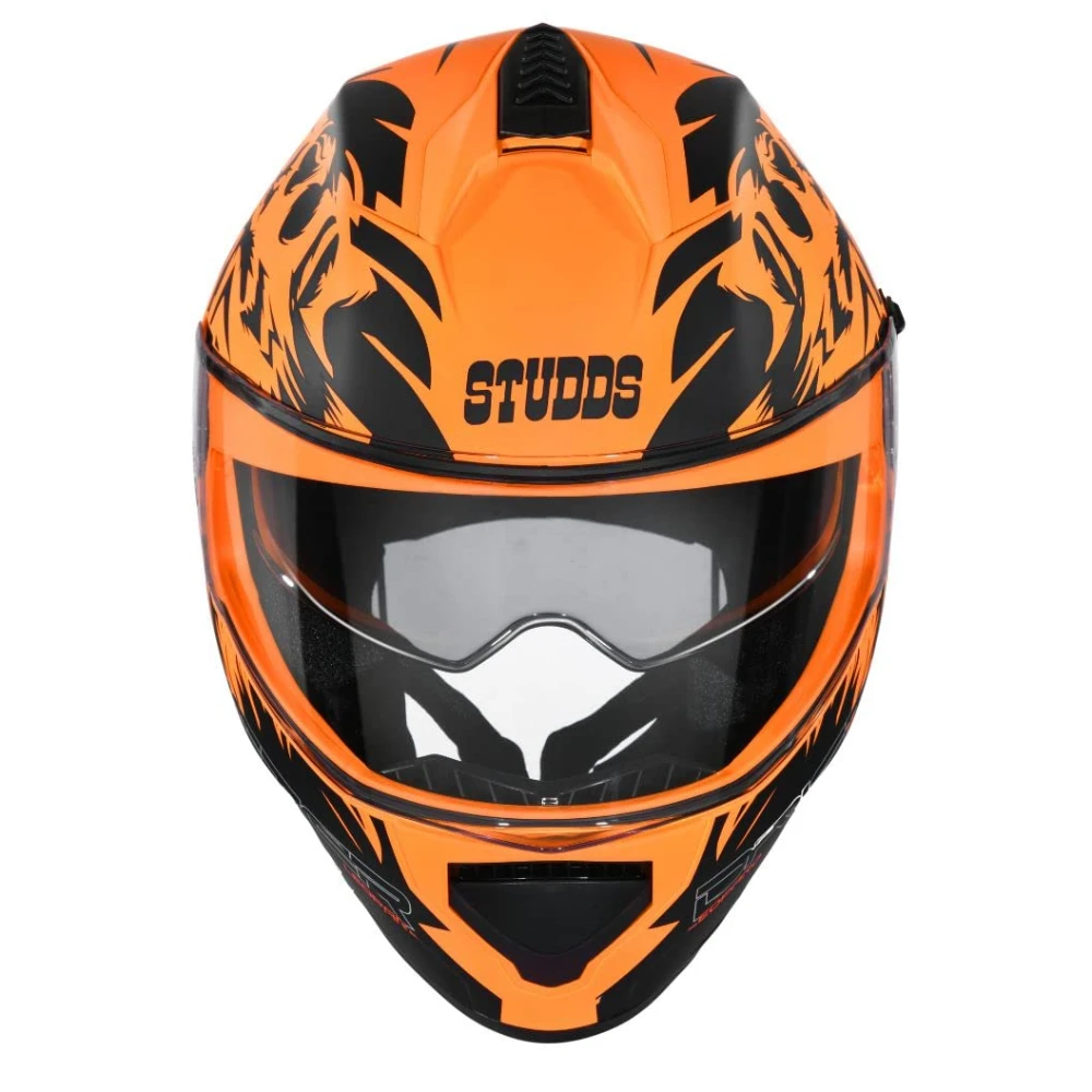 Studds Drifter Full Face Helmet Matt Orange N9, Size: XL(60 cm)