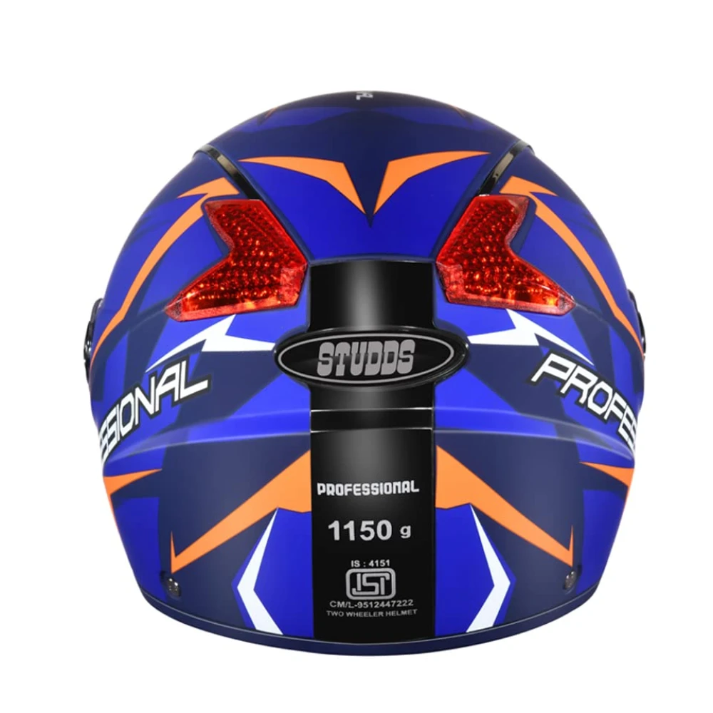 STUDDS Professional D1 Full FACE Helmet N1 MATT Blue-L