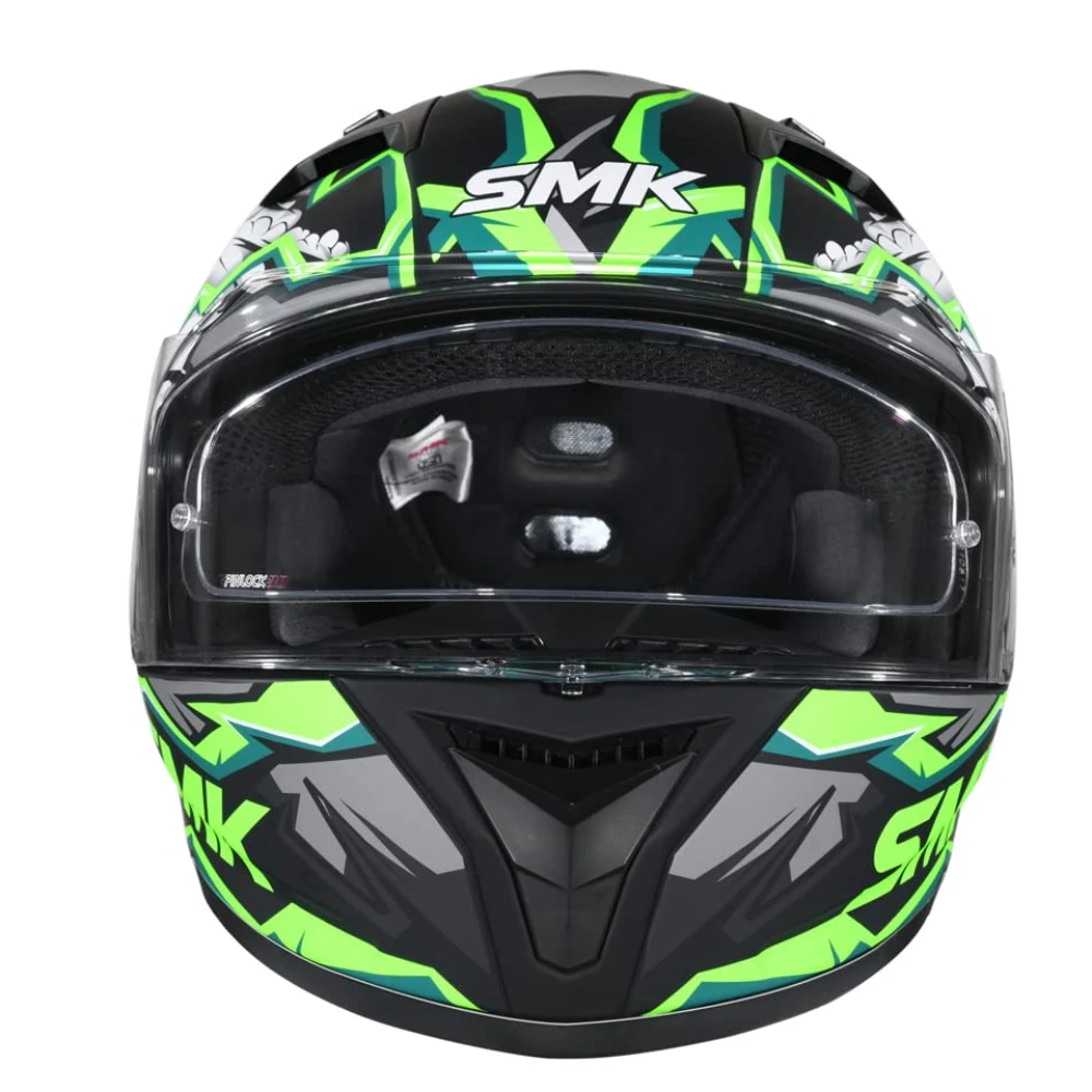 SMK Stellar Sports Turbo Full FACE Helmet with PINLOCK Fited (MA-286)-XL