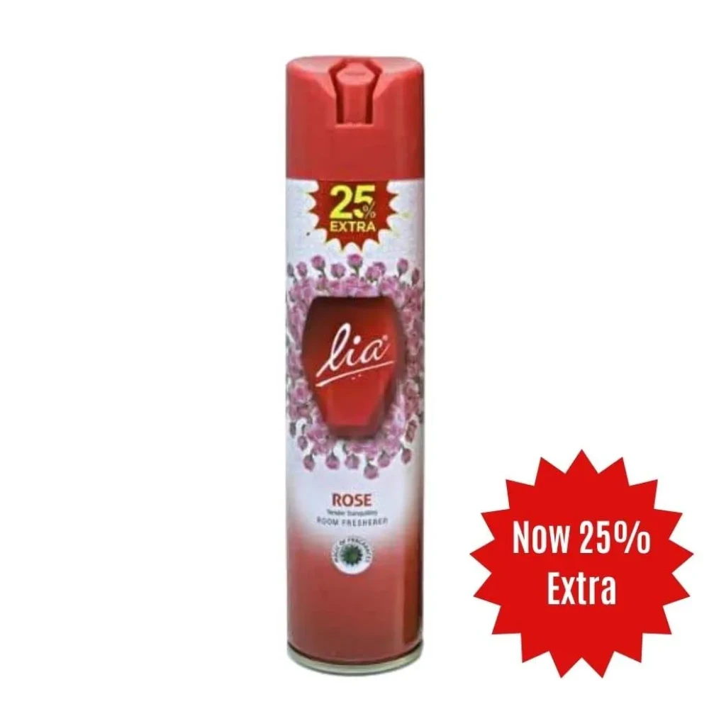 Lia Air Freshener for Home, Office, Car Combo with Fragrance | Room Freshener Set of 2 | 25% extra (Fragrance Rose)