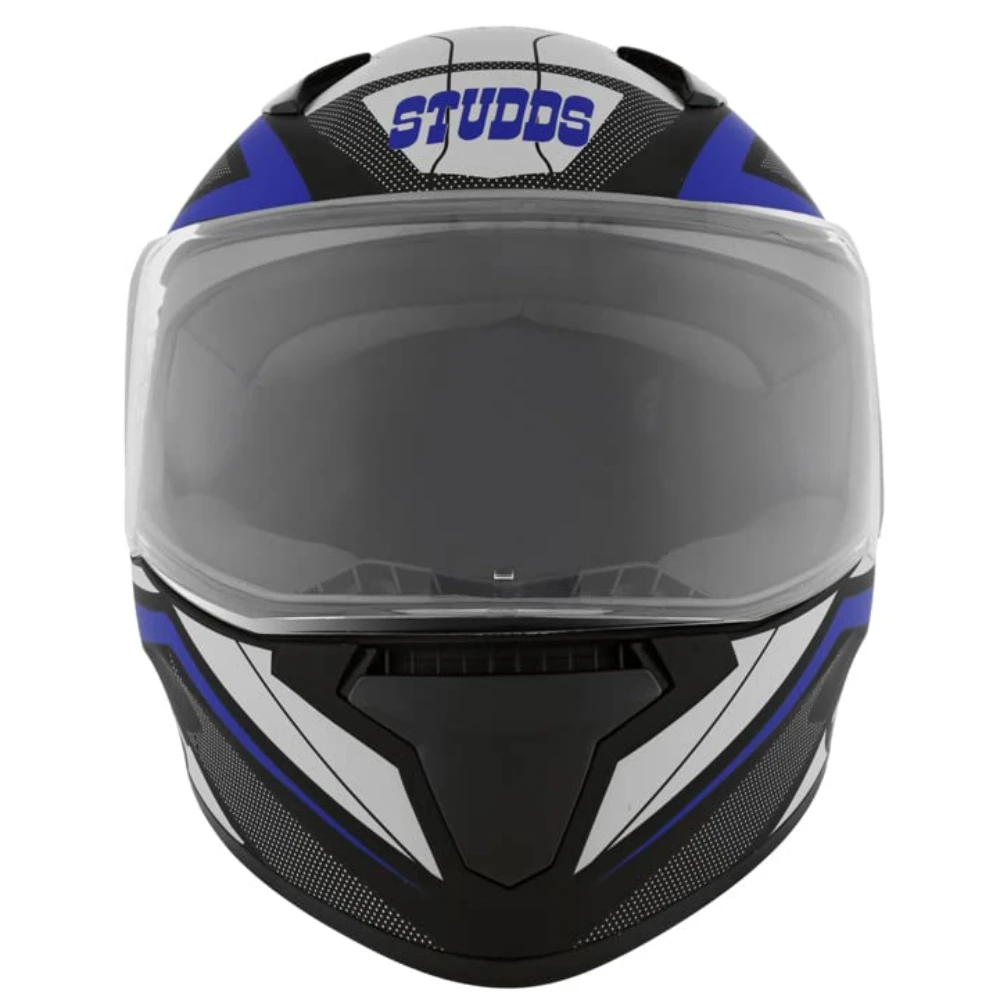Studds Thunder Full Face Helmet D4 with Clear Visor (Matt Black N1, XL)