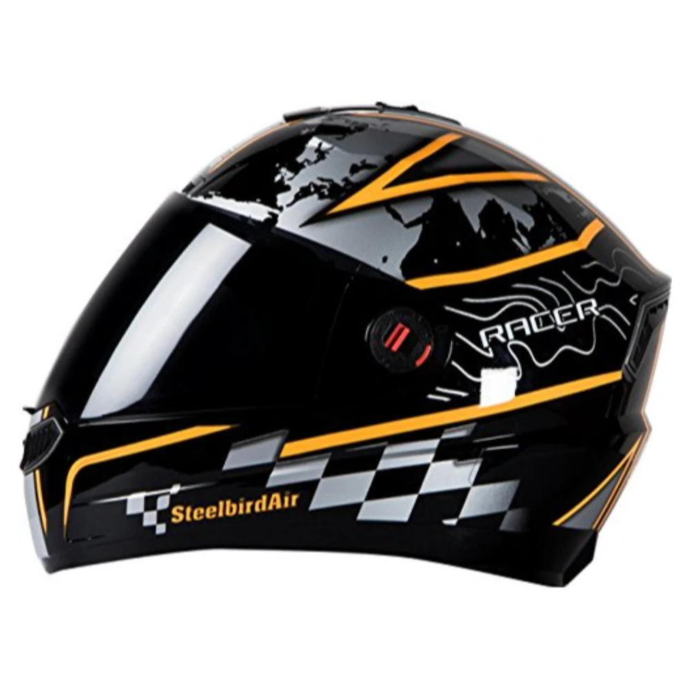 Steelbird STE_AIR_31 Air Racer Full Face Helmet with Visor (Multicolor, L)