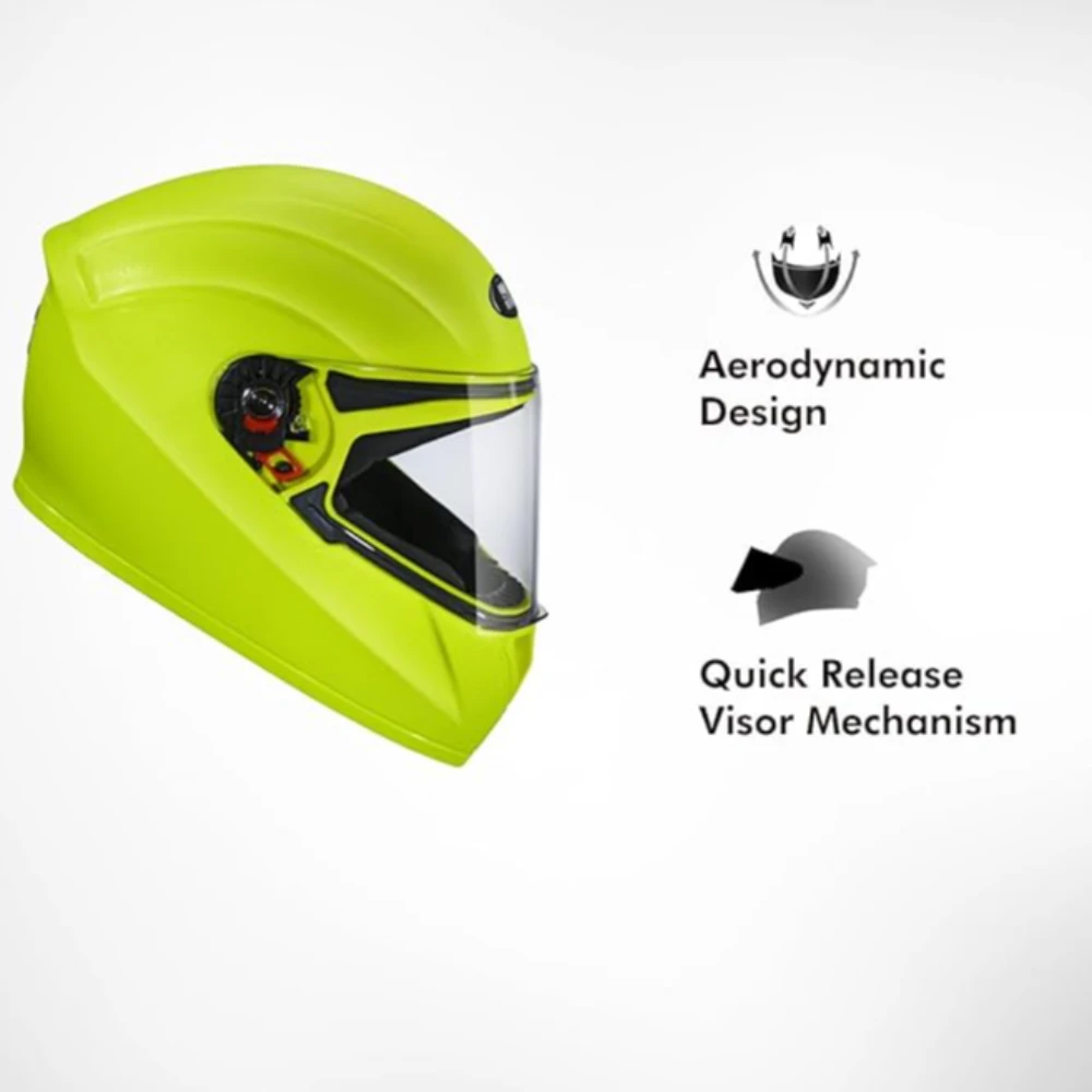 STUDDS Crest Eco ISI Certified Full Face Helmet for Men and Women with Clear Visor