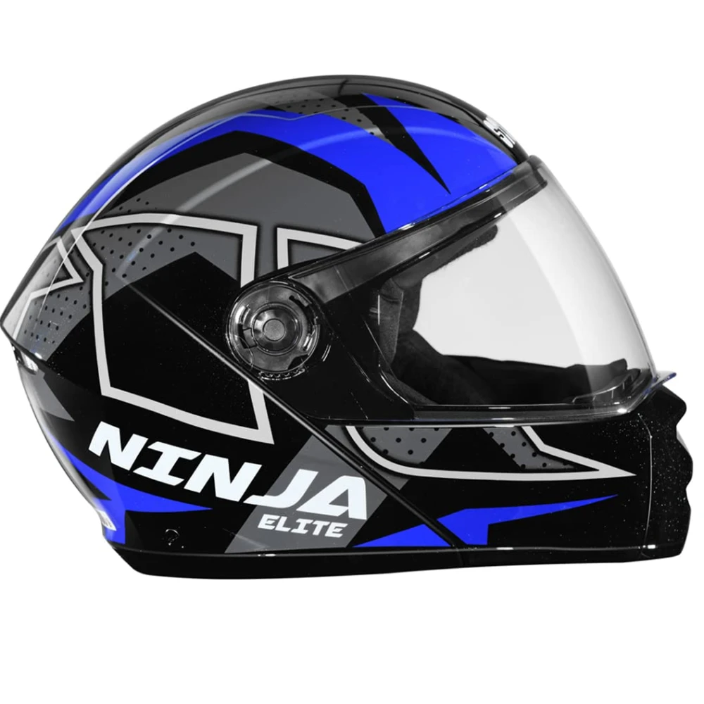 STUDDS Ninja Elite Super D6 FLIP-UP Full FACE Helmet N1 Black-L