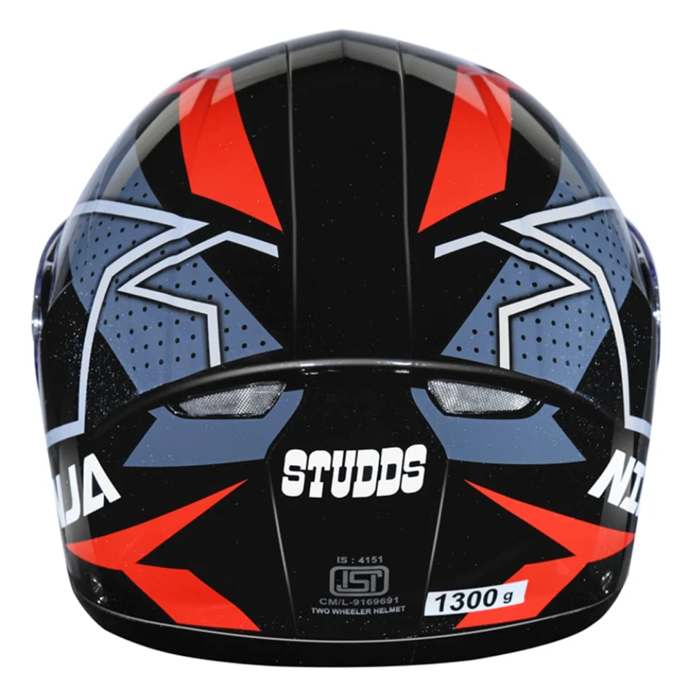 STUDDS Ninja Elite Super D6 FLIP-UP Full FACE Helmet N2 Black-M