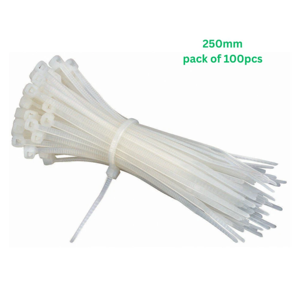 Saran Exports Cable Tie 10'' (250mm) Pack of 100pcs
