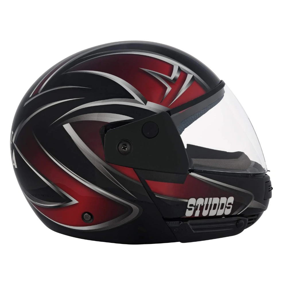 Studds Ninja D5 Full Face Helmet (Black and Red, x-large)