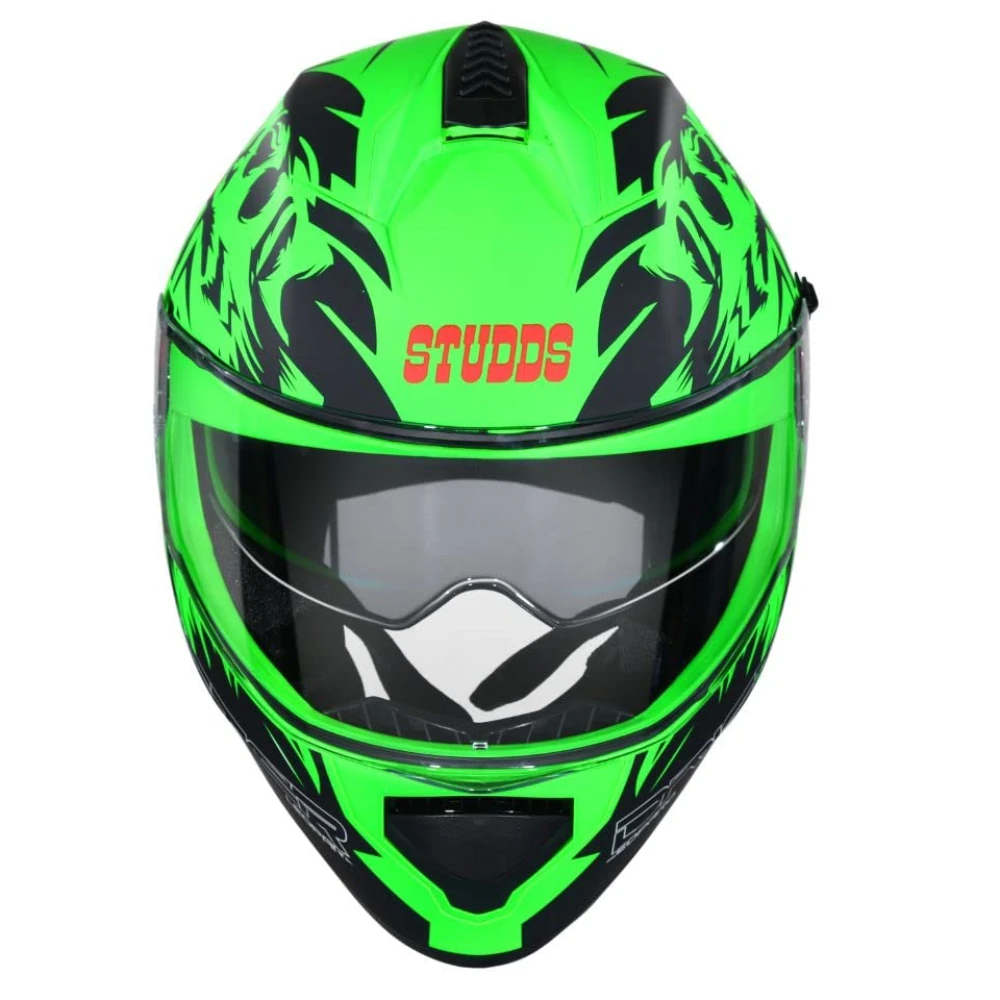 Studds Drifter Full Face Helmet Matt Green N9, Size: M(57-58cm)