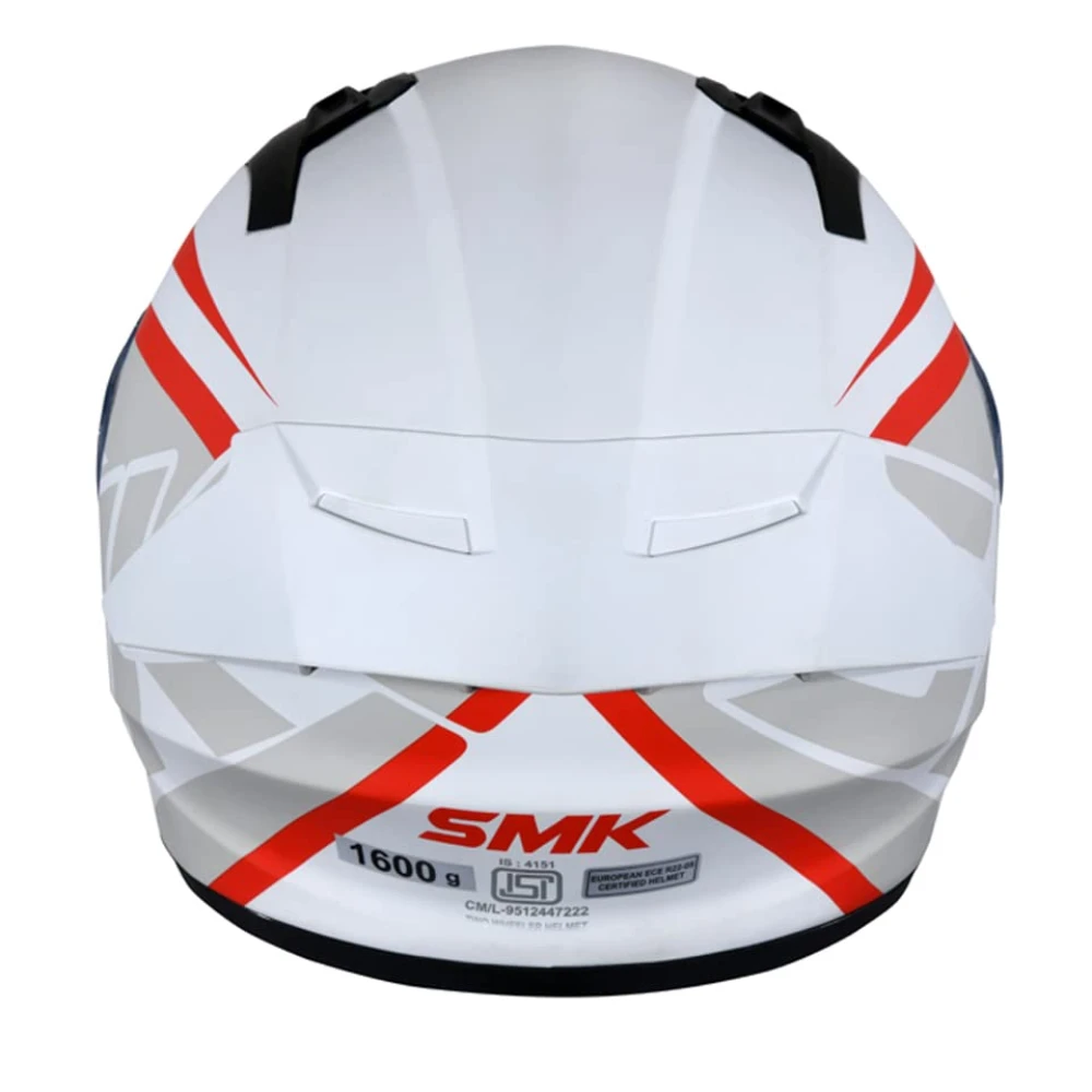 SMK-Link SMK Stellar Sports Stage Full Face Helmet with Pinlock Fited (MA163)-L, White
