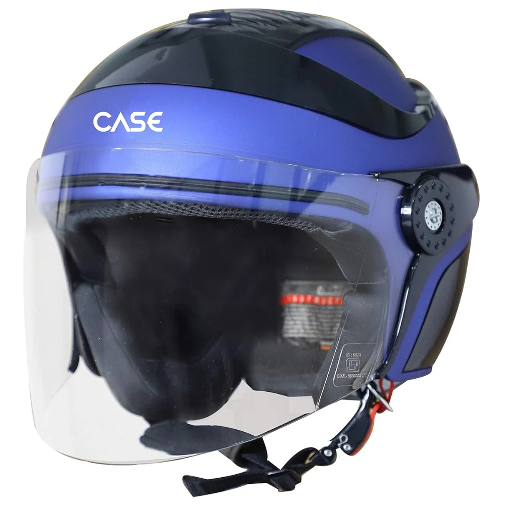 Steelbird SB-29 Case Open Face Helmet Blue & Black, Size: L(57-58 cm)