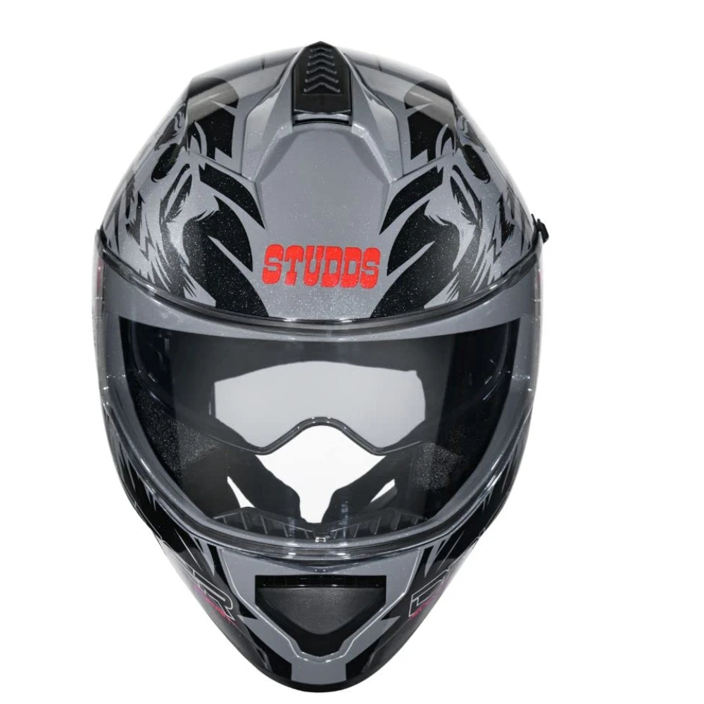 Studds Drifter Full Face Helmet Grey N9, Size: XL(60 cm)