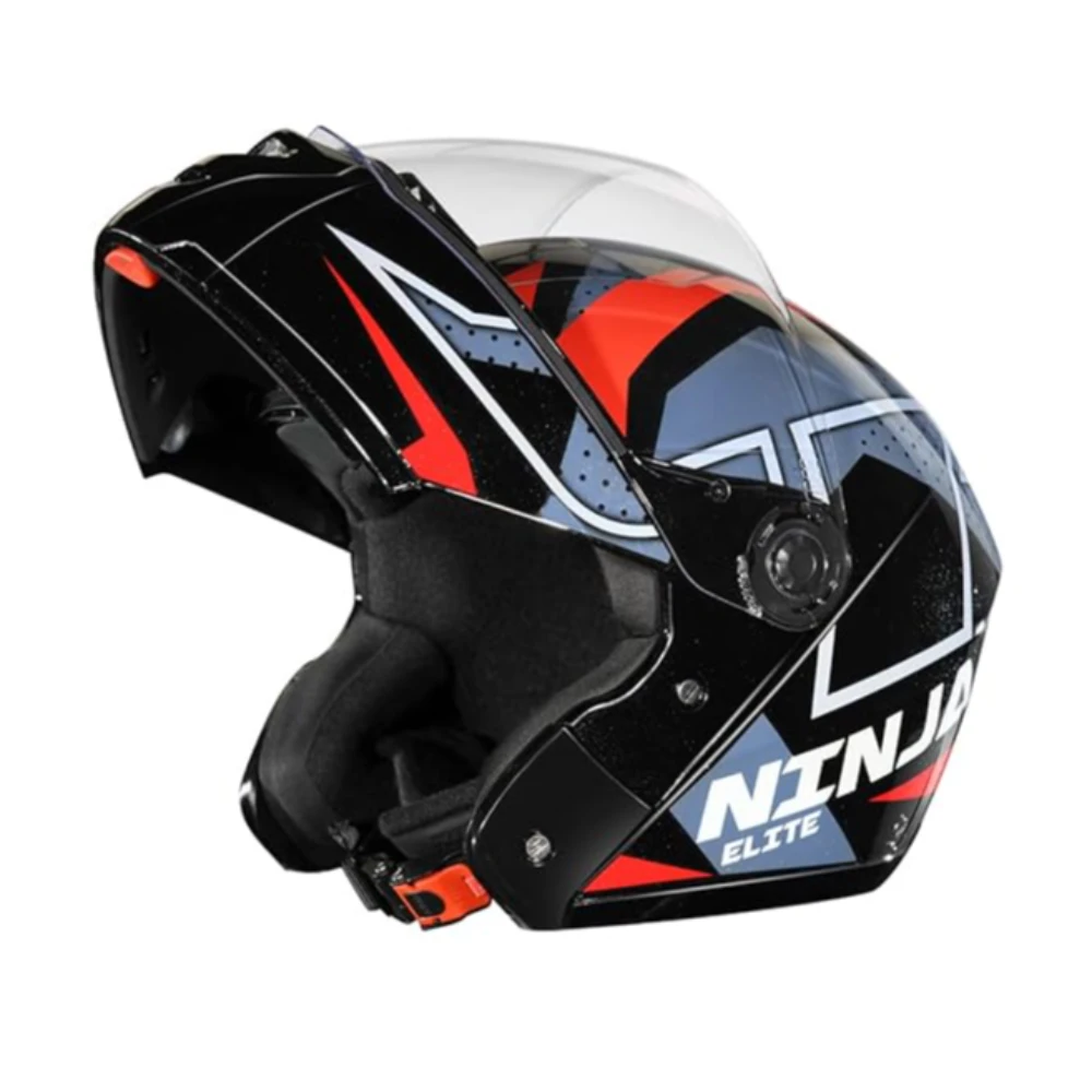 STUDDS Ninja Elite Super D6 FLIP-UP Full FACE Helmet N2 Black-XL