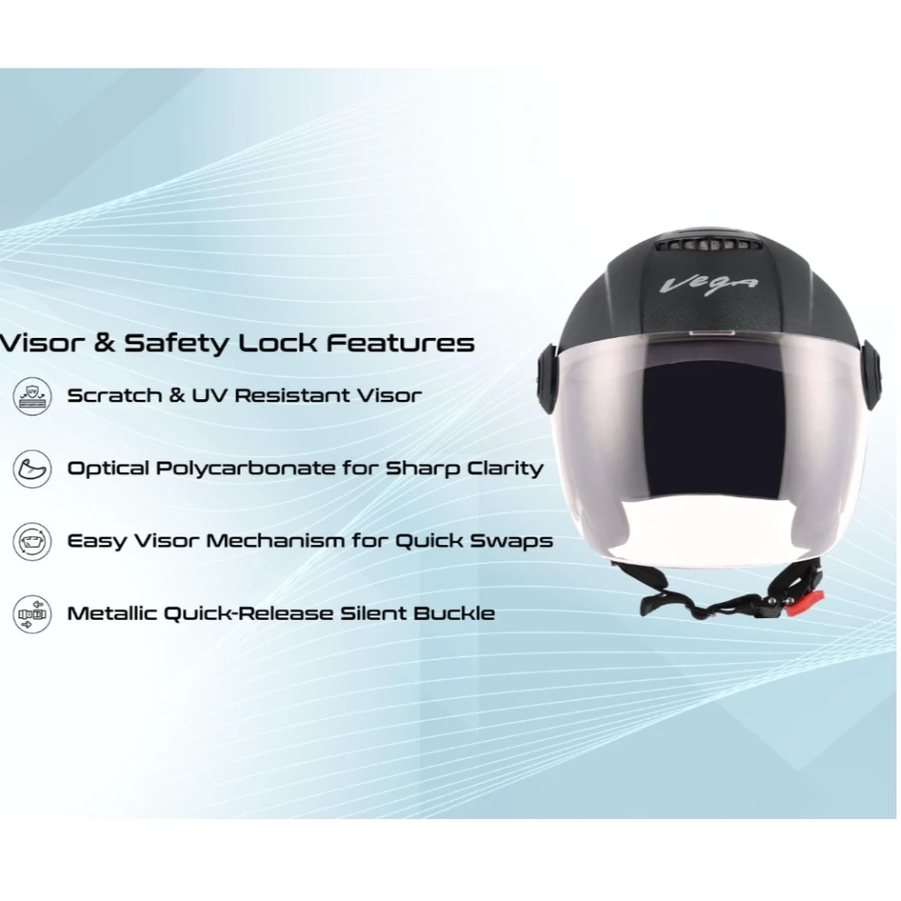 Vega Aster Black Helmet-L