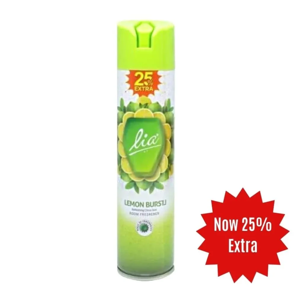 Lia Air Freshener for Home, Office, Car Combo with Fragrance | Room Freshener Set of 2 | 25% extra (Fragrance Lemon burst)