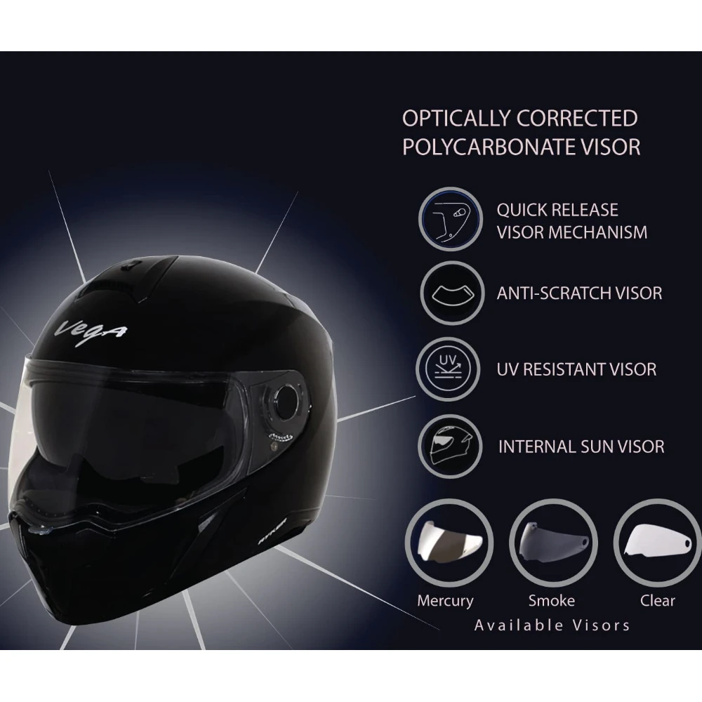 Vega Ryker D/V Black Helmet-L