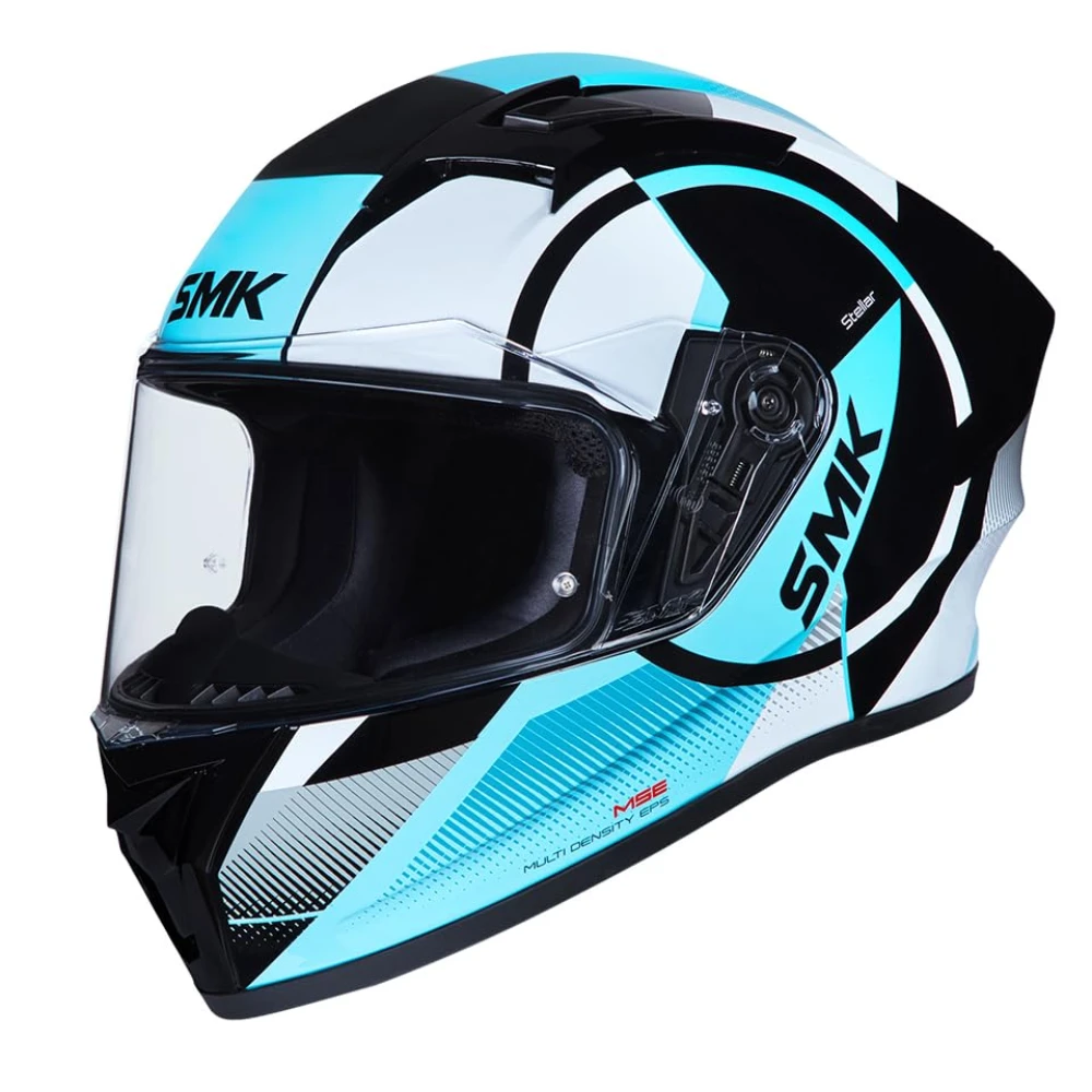 Smk Stellar Sports S01 Faro Helmet Isi Dot & Ece- 06 Certified Full Face Helmet with Anti Fog Clear Visor Helmet