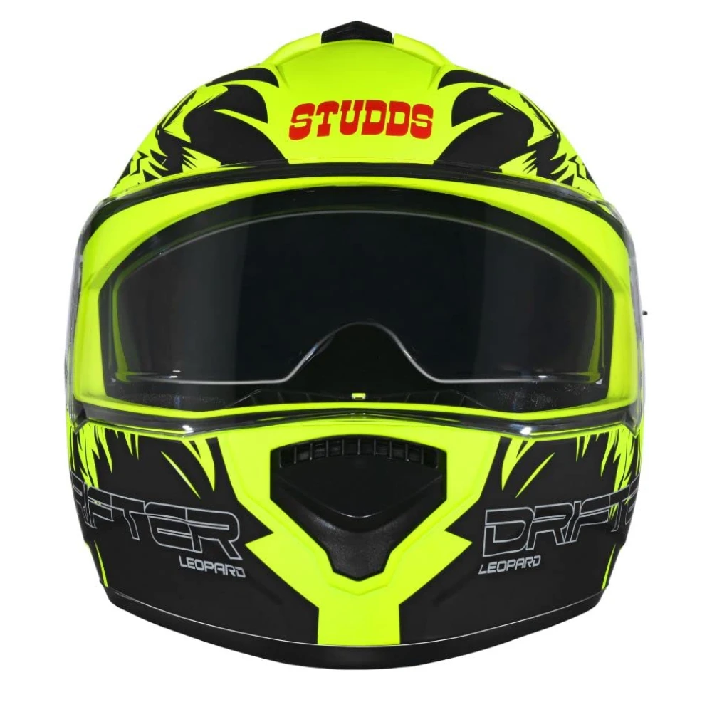 Studds Drifter Full Face Helmet Matt Yellow N9, Size: M(57-58cm)