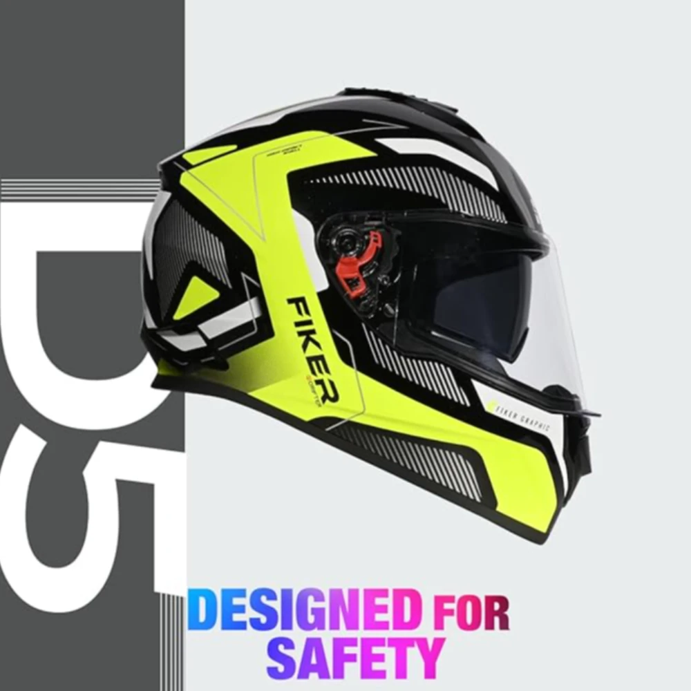 Studds Drifter D5 Fiker ISI and DOT Certified Full face Helmet for Men and Women with Inner Sun Visor and Spoiler (Black XL)