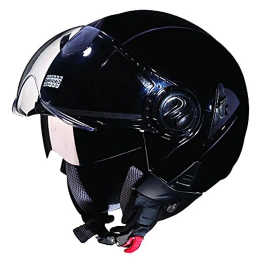 Studds Downtown Open Face Motorcycling Helmet (Black, XL)