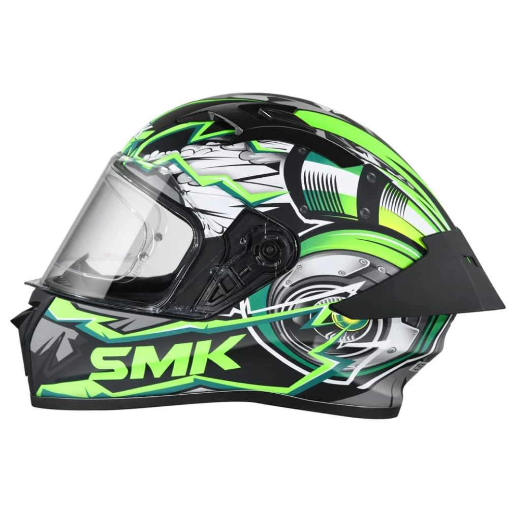 SMK Stellar Sports Turbo Full FACE Helmet with PINLOCK Fited (MA-286)-XL