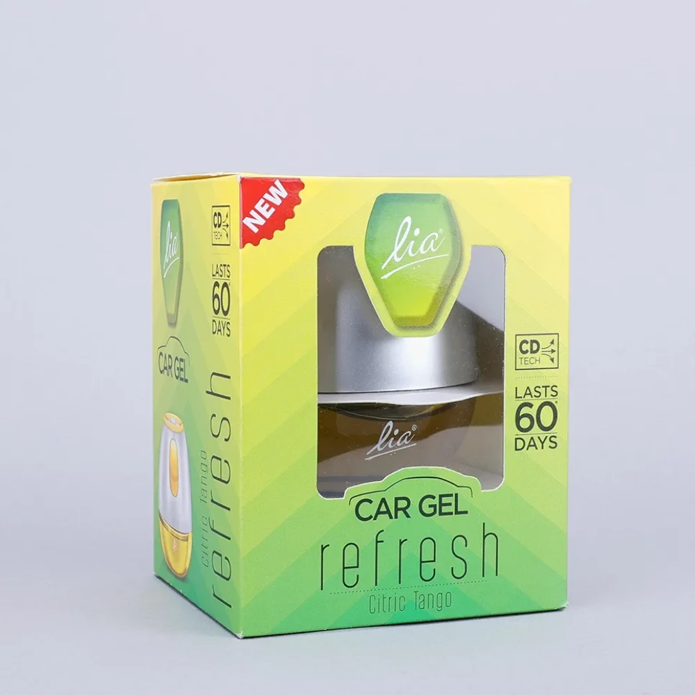 Cycle Lia Car Freshener Gel|Citric Tango (Refresh) Fragrance 45 Gm|Lia Dashboard Gel Car Air Freshener|Car Perfume Car Accessories