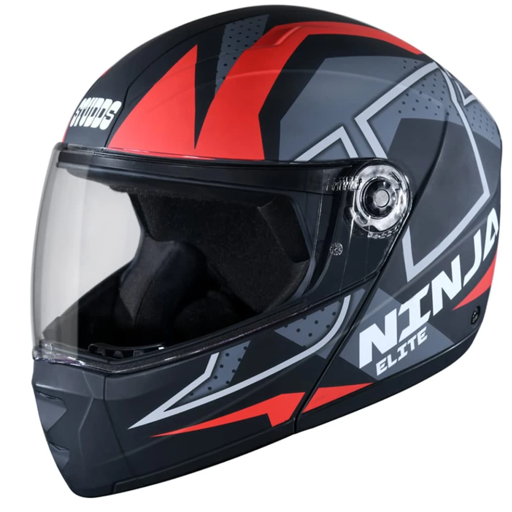STUDDS Ninja Elite Super D6 FLIP-UP Full FACE Helmet N2 MATT Black-XL