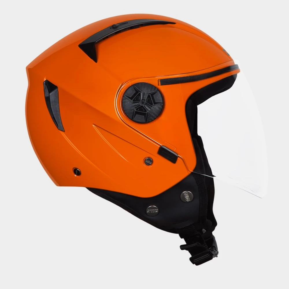 Studds Vogue Isi Certified Open Face Motorcycling Helmet for Men and Women with Clear Visor,Large