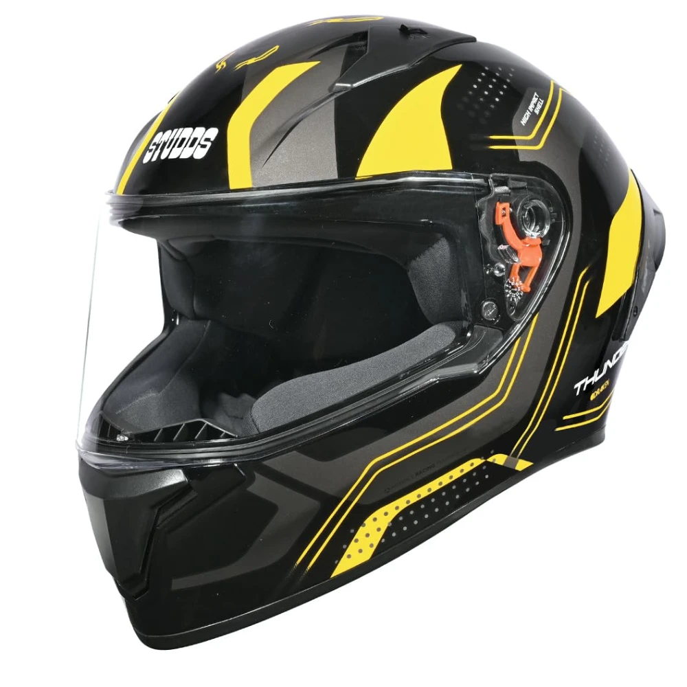 Studds Thunder D2 Draken ISI and DOT Certified Full Face Helmet for Men and Women with Spoiler and Clear Visor