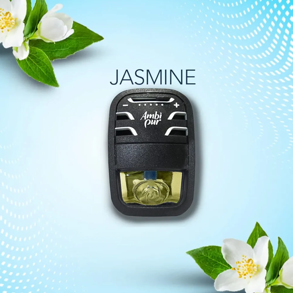 Ambi Pur Car Freshener Starter Kit , Jasmine , 7.5 ml