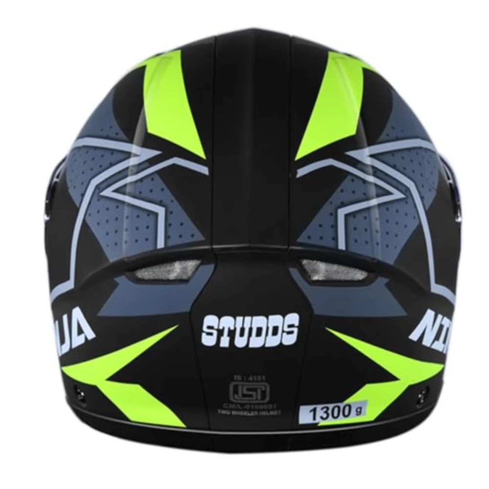 STUDDS Ninja Elite Super D6 FLIP-UP Full FACE Helmet N5 MATT Black-XL