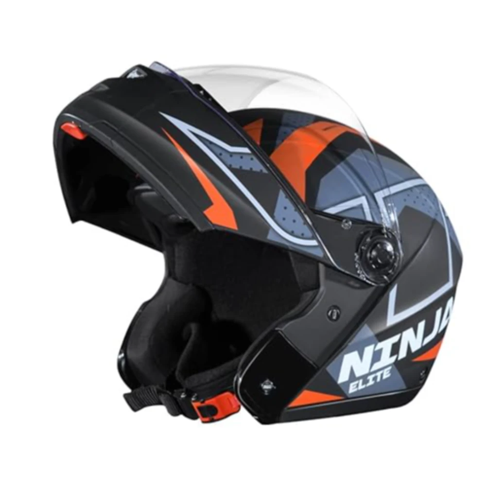 STUDDS Ninja Elite Super D6 FLIP-UP Full FACE Helmet N10 MATT Black-L