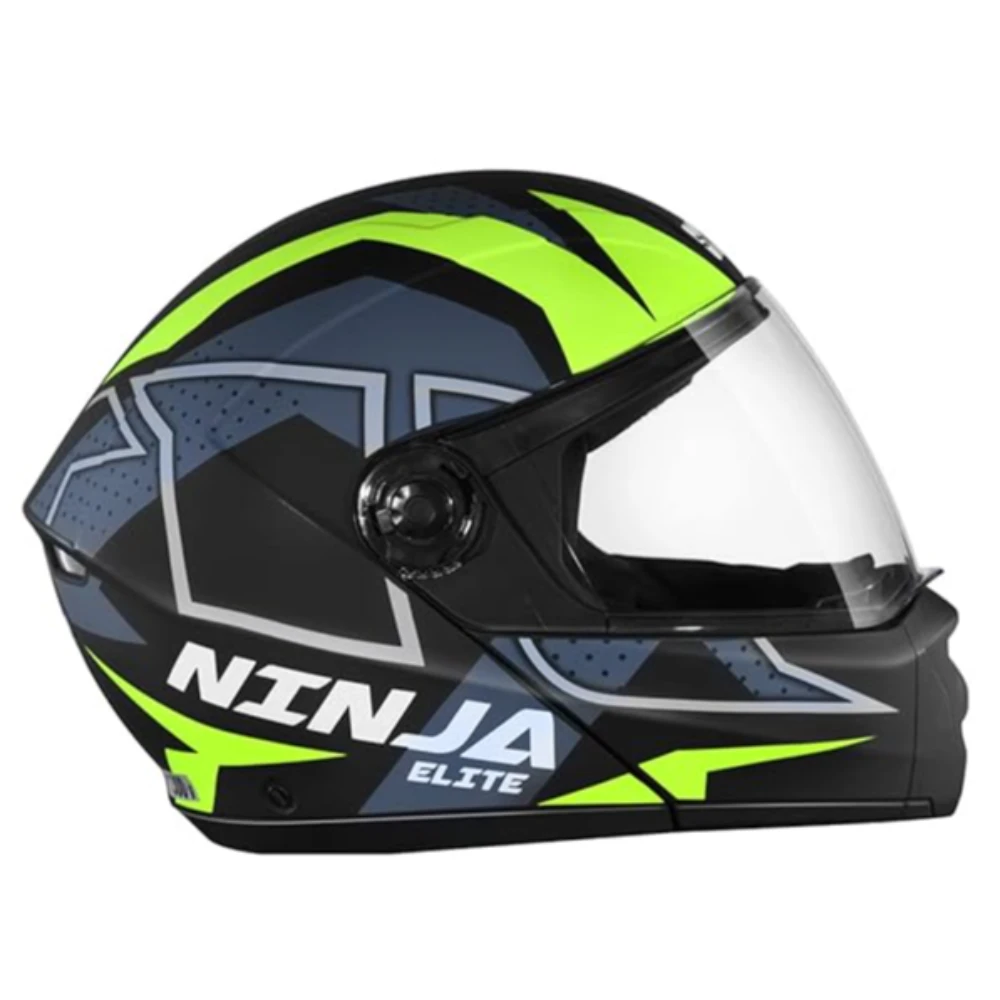 STUDDS Ninja Elite Super D6 FLIP-UP Full FACE Helmet N5 MATT Black-XL