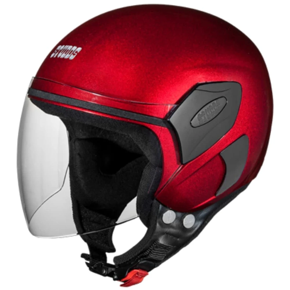 Studds FEMM Super Open Face Helmet (Cherry Red, XS)