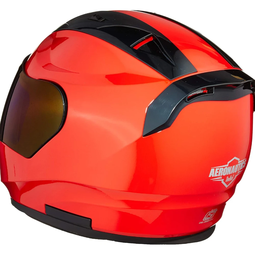 Steelbird SA-1 Aeronautics Full Face Helmet Red, Size: XL(59-60 cm)
