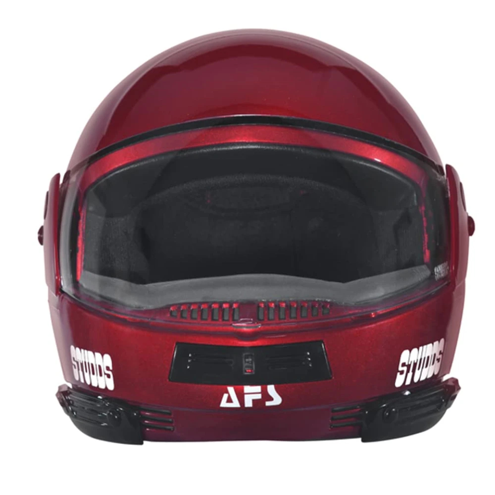 Studds Ninja Pastel Plain Flip Up Full Face Helmet (Cherry Red, L)