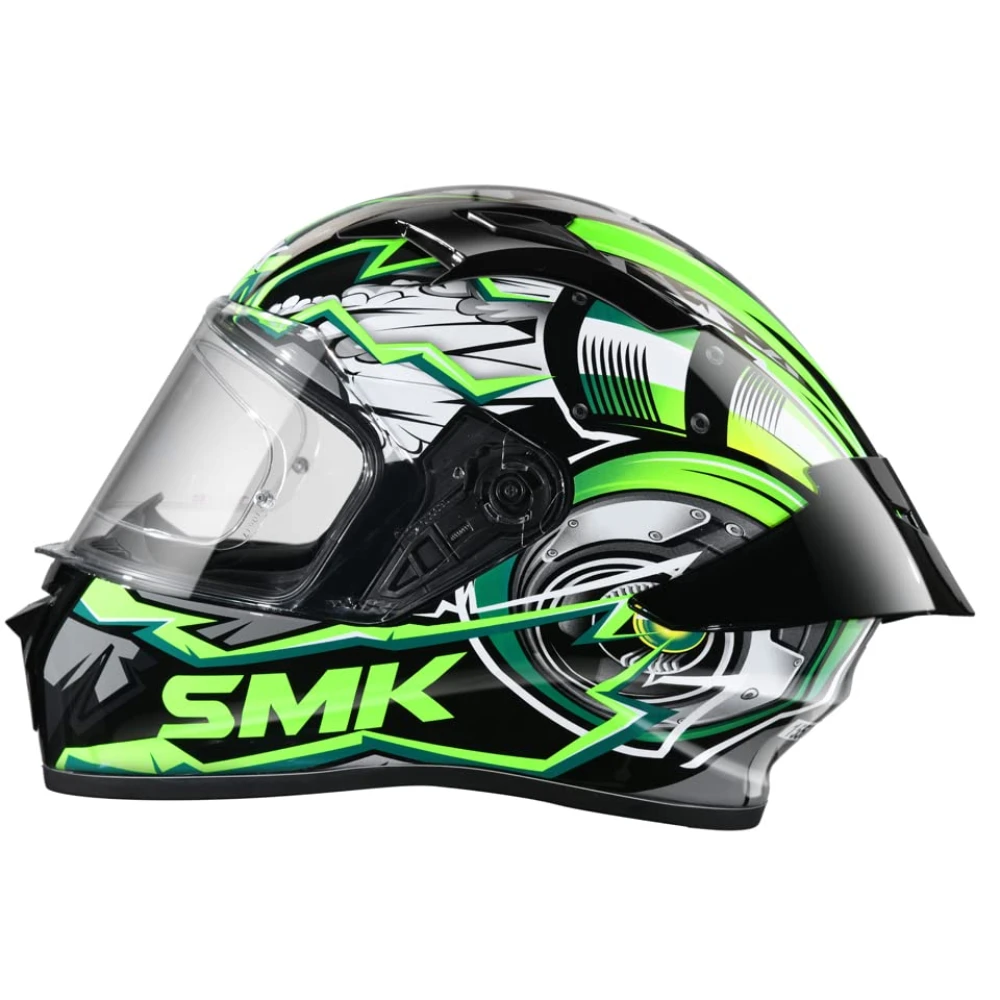 SMK Stellar Sports Turbo Full FACE Helmet with PINLOCK Fited (GL-286)-L