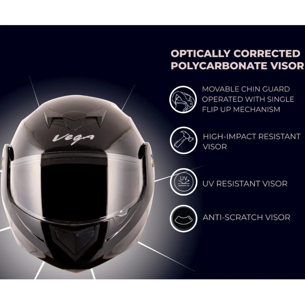 Vega Crux Dx Black Helmet-L