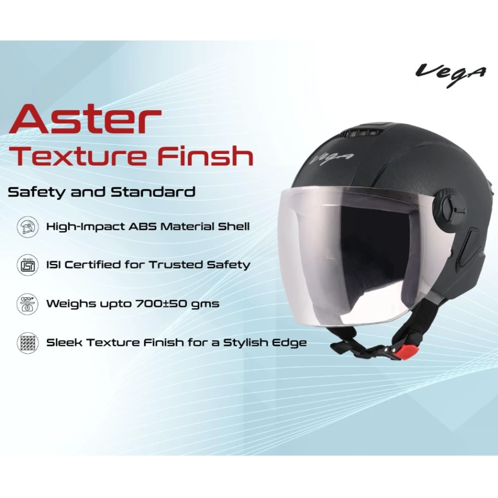 Vega Aster Black Helmet-L