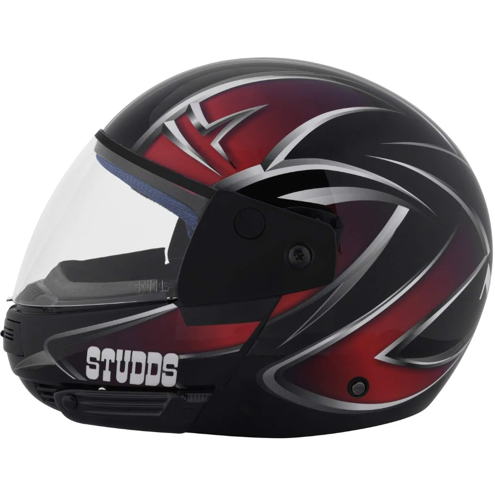 Studds Ninja D5 Full Face Helmet (Black and Red, x-large)