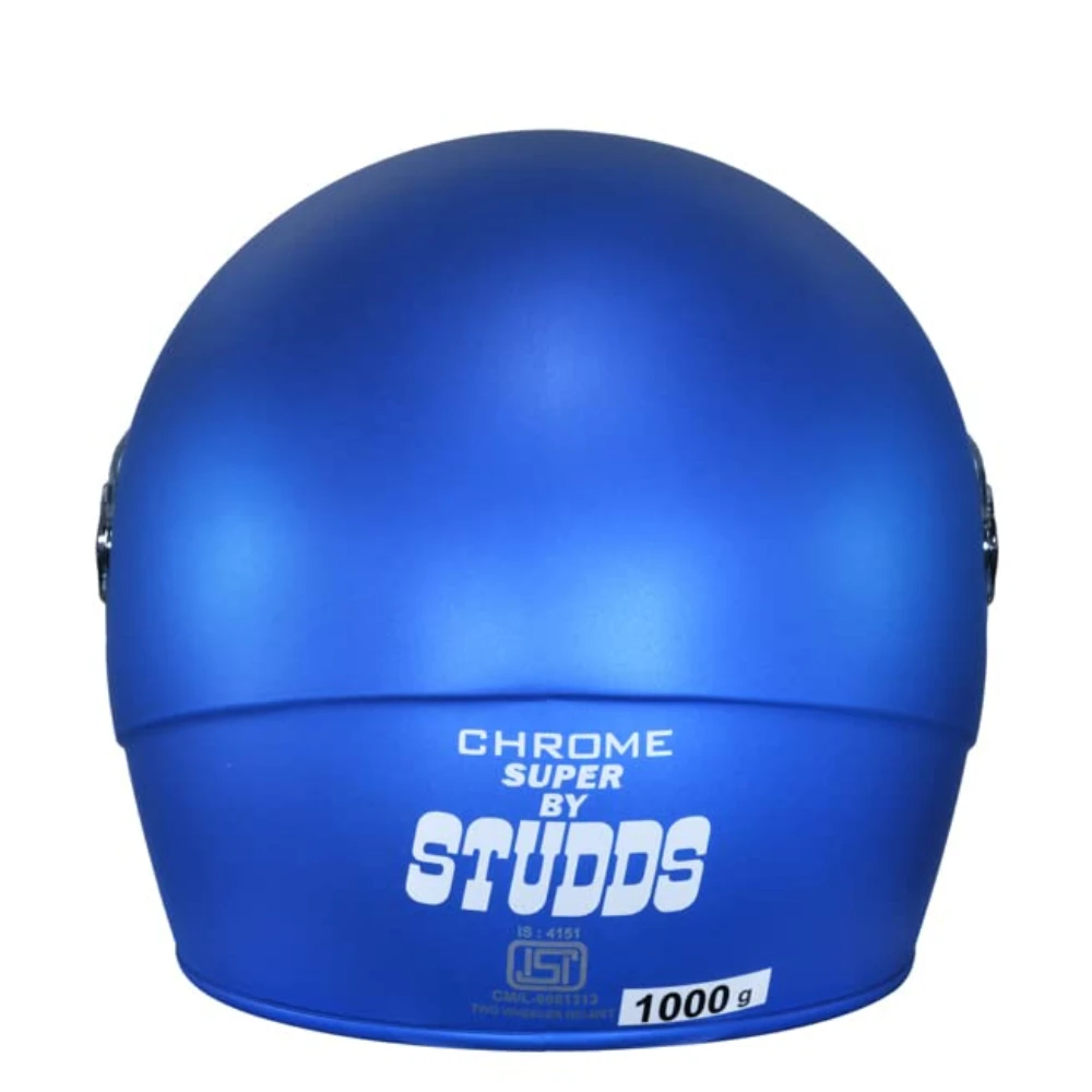 Studds Chrome SUPER Full Face Helmet (Matt Blue, XL)