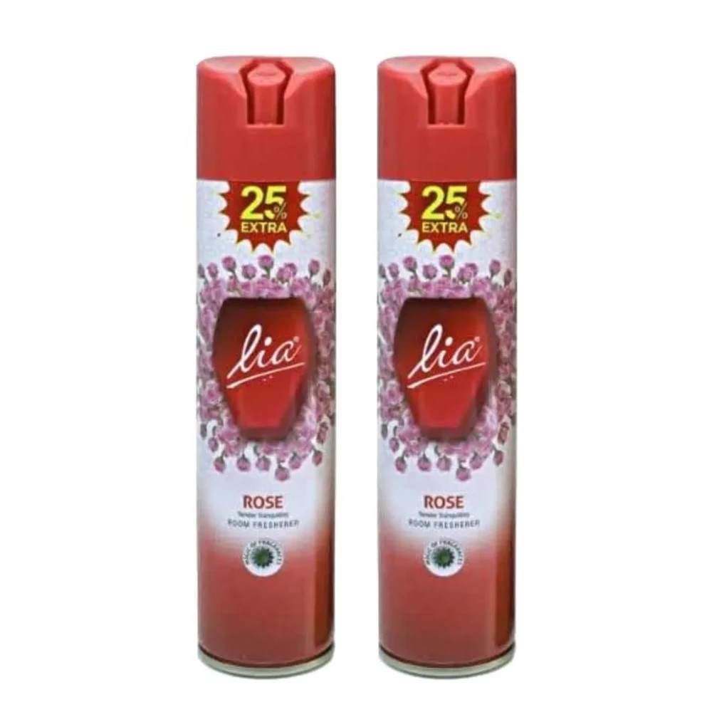 Lia Air Freshener for Home, Office, Car Combo with Fragrance | Room Freshener Set of 2 | 25% extra (Fragrance Rose)