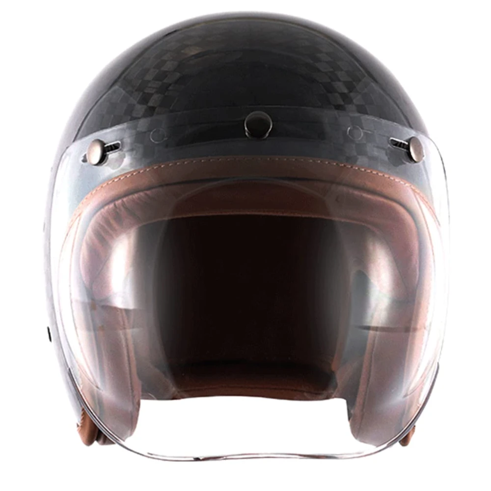 Vega Axor Retro Jet Big Checks Carbon W/Bb Helmet-L | Black